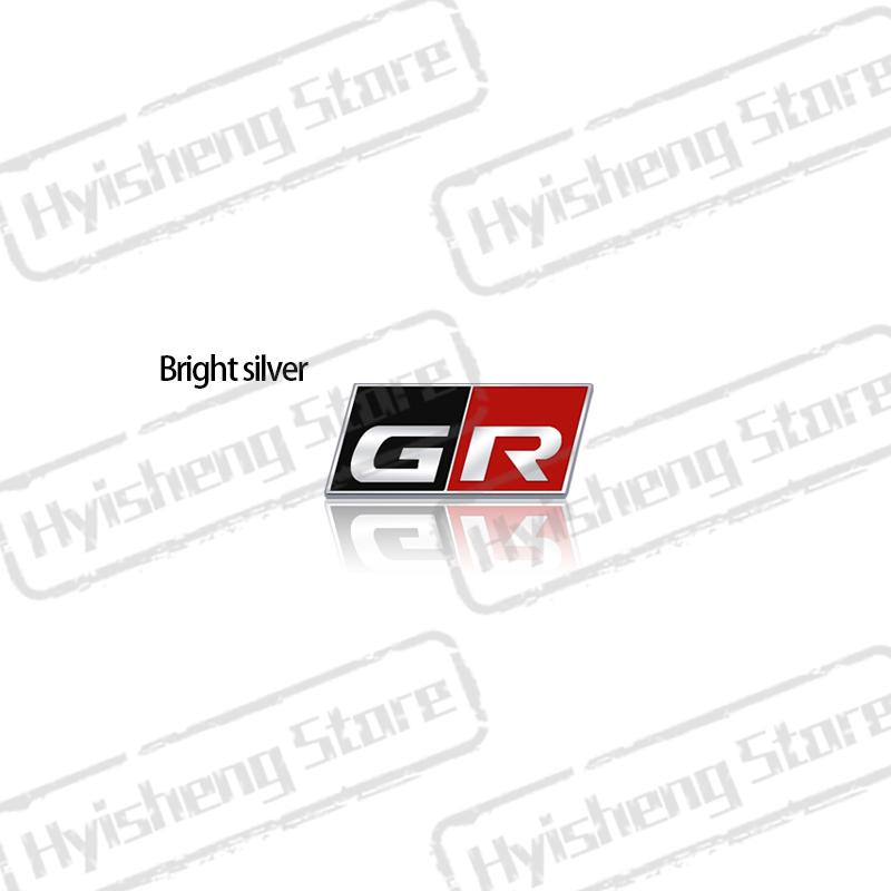 

3D Metal Sticker GR Sport Emblem Interior Decoration Rear Trunk Stickers For Toyota RAV4 Hilux CHR Camry Prado Prius Car Styling 1pcs