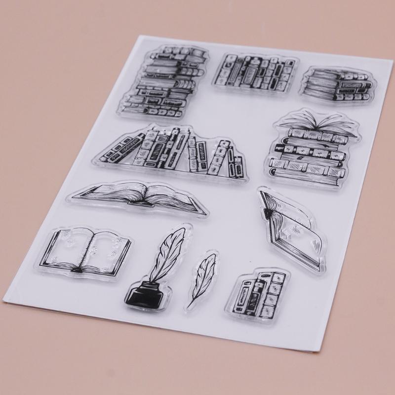 Transparent Clear Stamps Embossing Mould, DIY Printing Silicone Mould for Card Making and Scrapbooki