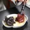 1PC Purple Sand Tea Pet  Cute Kungfu Tea Pet Gift for Tea Lover Friend, Tea Table Desk Tearoom