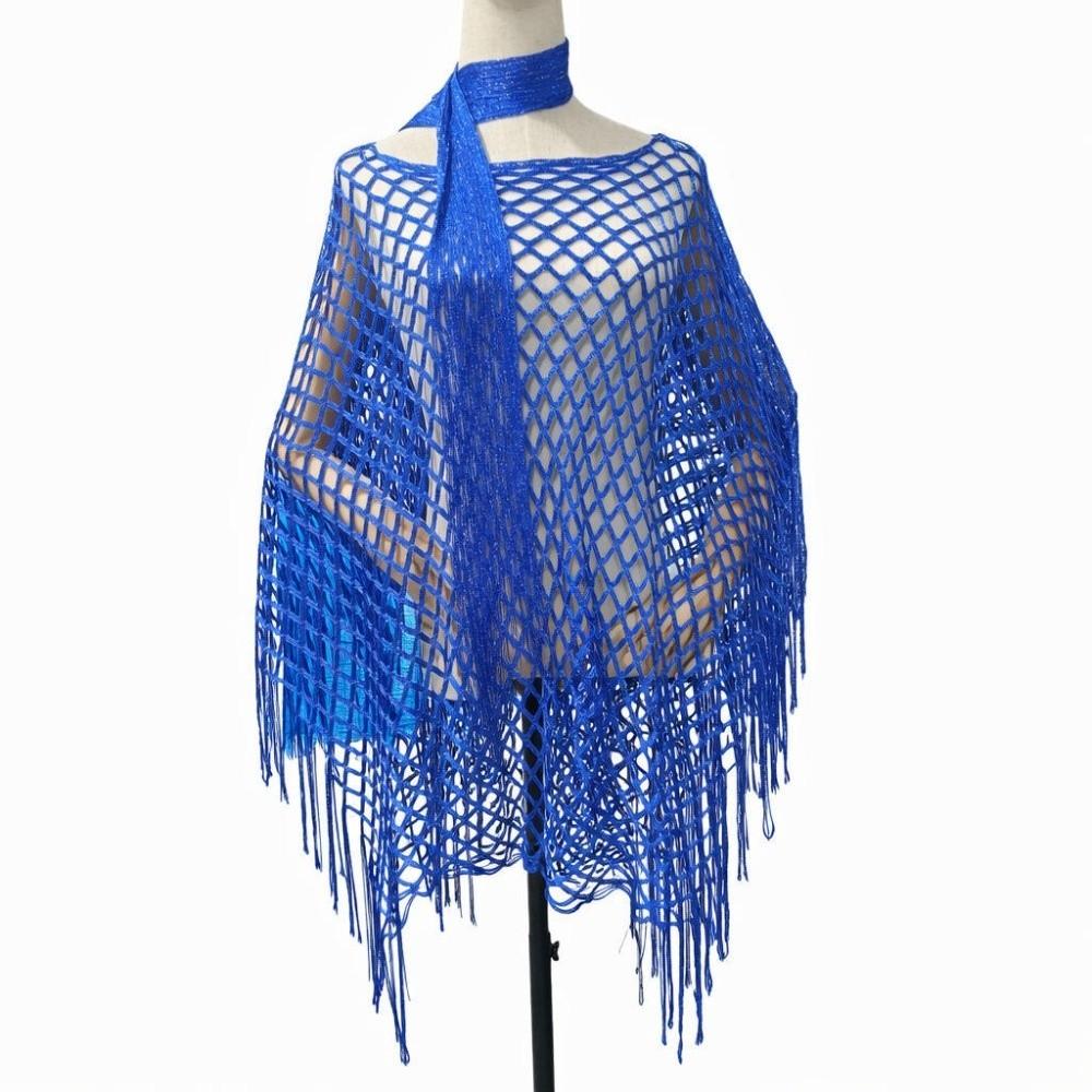 2pcs Tassel Shawl Shawl and Scarf Set Hollowed Out Fringed Cape Summer Sun Shawl for Swimming
