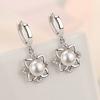 New 925 Sterling Silver Earrings for Women Original Charm Double Hoop Earrings Pave CZ Fine Engagement Anniversary Jewelry Gift