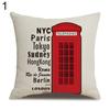 London Characters Flag Bus Linen Cushion Throw Pillow Cover Case Pillowcase