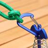 Deck-Anchor Pegs with Carabiners Windproof Tent Rope Tensioner Aluminum Deck Tie Down Spring Tent Stakes Outdoor Camping Fishbone Tent Pegs