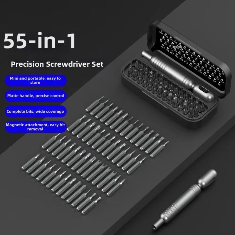 55-In-1 Mini Precision Screwdriver Set Magnetic Repair Tool Kit Torx Hex Bits For Phone Watch Laptop Electronics Diy