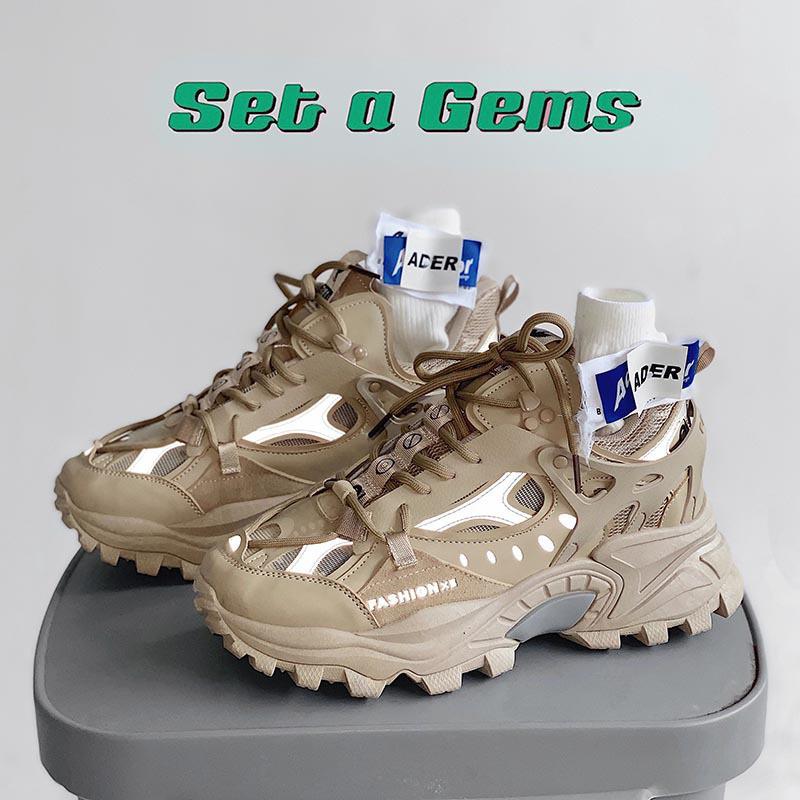 NEW Mens Sneakers Breathable Damping Sports Shoes Couple Casual Shoes Thick Sole Running Walking Shoes Trainers Sport Sneakers