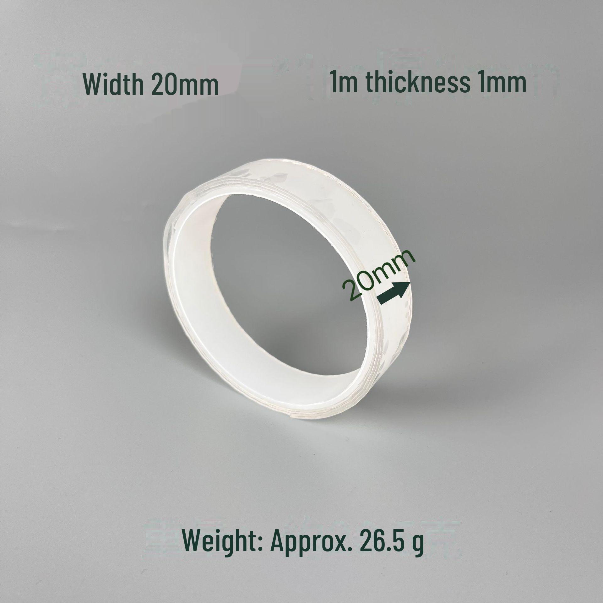 

Акриловая нано двухсторонняя водонепроницаемая прозрачная лента с бесследным клеем для стен и автомобилей 20mm*1m, thickness 1mm прозрачный