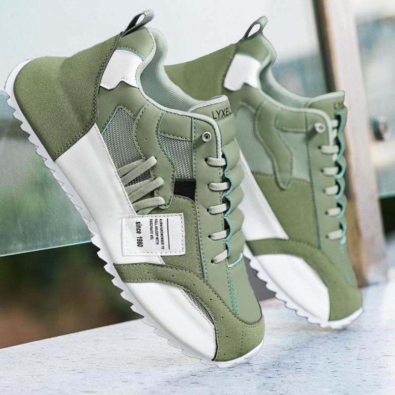 Men s shoes platform casual sneakers trendy large size casual dad shoes 39 зелёный
