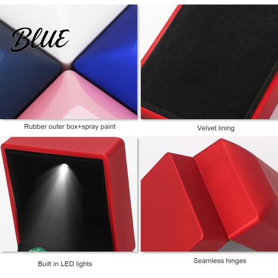Luce Bianca Anello Display Scatola Luminosa con LED Design Compatto Portatile Romantico Morbido