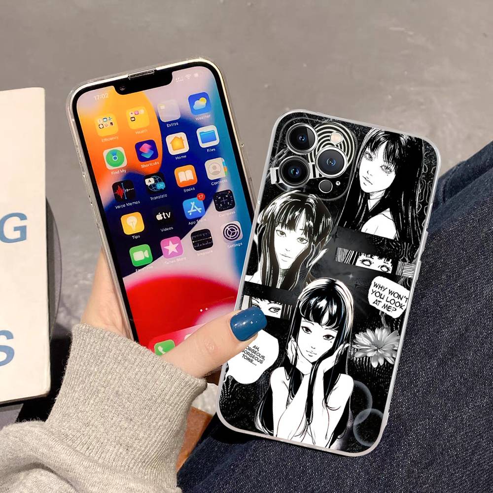 

Horror Comic Tomie TPU Silicone Case For IPhone 11 12 13 14 15 16 17 Pro Max Shockproof Clear Back Cover iPhone 16 pro