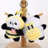 Panda Back Bee Doll Pendant Plush Toy Panda Doll Keychain Gift Girls Bag Pendant Doll