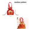 Storage Accessories Fu Character Drawstring Gift Bag Eco-Friendly Foldable Candy Bag Portable Goody Bag Pouch Eyelashes Makeup