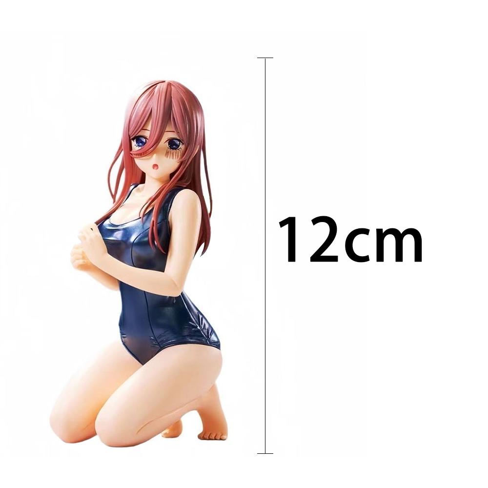 Anime Ichika Nino Miku Yotsuba Figure Standing Pose Action Figure Swimsuit model desktop ornament Collection toy Gift 12-15cm