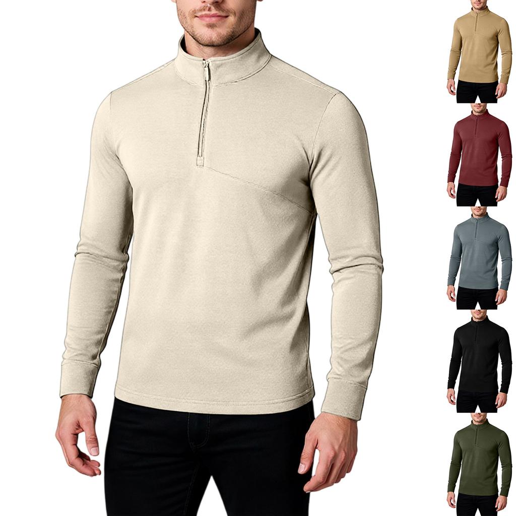 Pánské Volnočasové Stojáček Zesílené Všestranné Volné Límec na zip Hedvábí Dlouhý rukáv Svrchní oděv