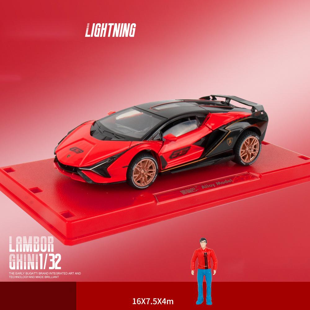 1:32 Scale Lambo Sian Alloy Car Model, with Light & Sound Effect Diecast Car Toys for Boy Birthday Gift Kids Toys Car Collection