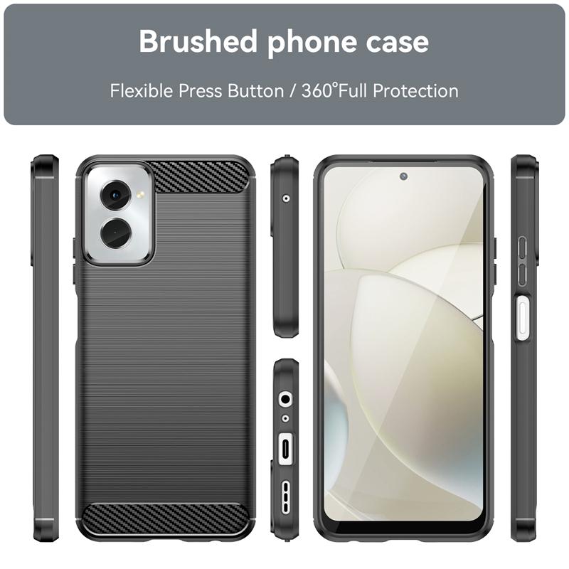 For Moto G Power 2024 Case Cover Motorola Moto G Power 2024 Coque Carbon Fiber Shockproof Soft TPU Case Moto G Power 2024 Fundas