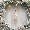 Christmas Ornaments Stree Decoration Girl Bithday Gift Xmas Plastic Hanging Decoration Dancing Silver Tutu Ballerina Christmas Gifts