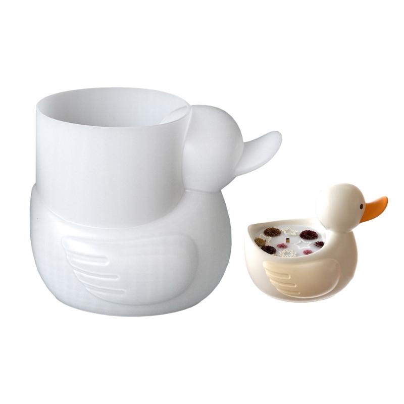 Flexible Silikon-Kerzenhalterform für dekorative Enten-Designs Zubehör für Weihnachten und festliche Anlässe