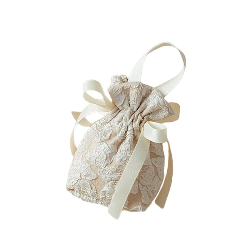 1PC Canvas Wedding Party Candy Bag Handheld Wrapping Bag Drawstring Packaging Box Portable Gift Bag With Handle Storage Bag
