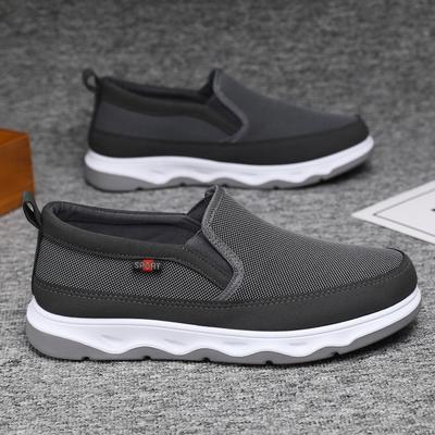 Men's Canvas Shoes Old Beijing Shoes Sports and Leisure Korean Version Trend Fashion Breathable One-pedal Lazy Shoes Men's Shoes