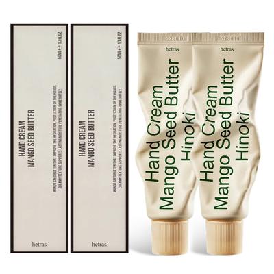 Hetras Crema Mani Touch Setoso 50ml Confezione da 2 Pezzi Hinoki Set Regalo