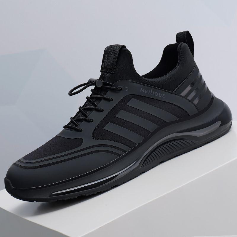 

Мужские дышащие черные кроссовки - Весна, Мягкая подошва, Универсальная сетчатая повседневная обувь 38