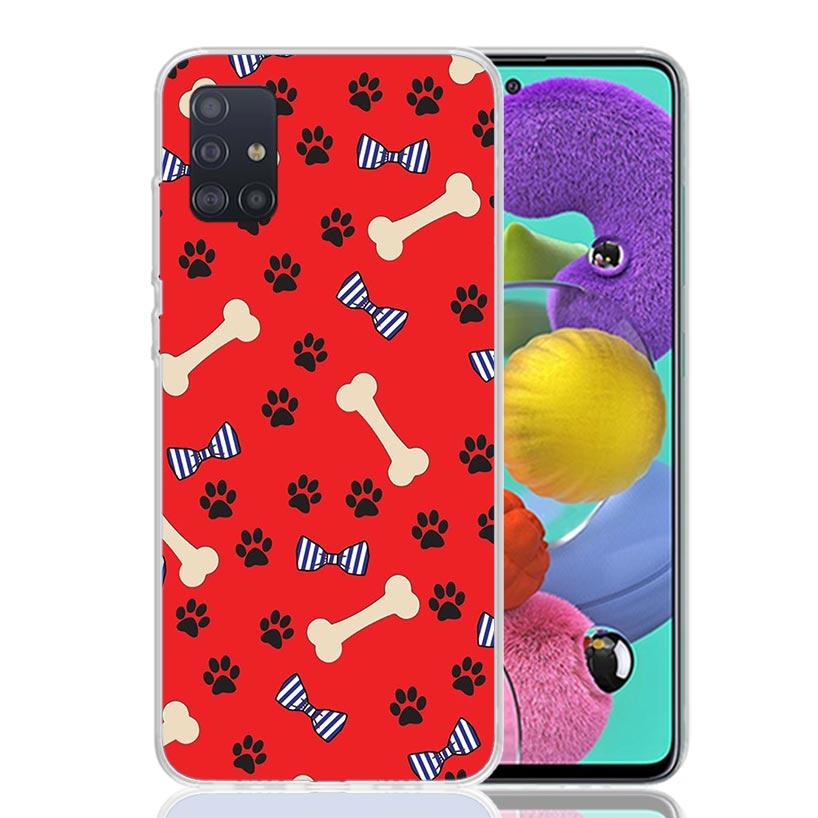 Cartoon Cute Dog Paws For Samsung Galaxy A52S A42 A32 A22 A12 A02S A51 A50S Phone Case A41 A31 A21S A30S A20S A20E A70 A71 A40 A
