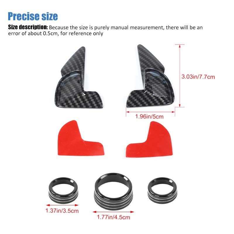 Paddle Shifter Air Conditioning Audio Switch Decoration Protective Cover For Dodge Charger For Challenger 2015 Up  Interior Accessories