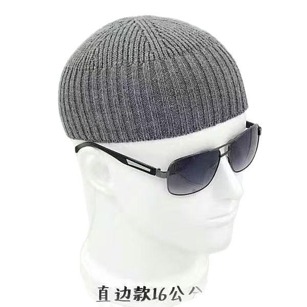 Melon hat European and American style knitted hat men's autumn and winter solid color pullover hat women's warm wool hat cold hat windproof versatile