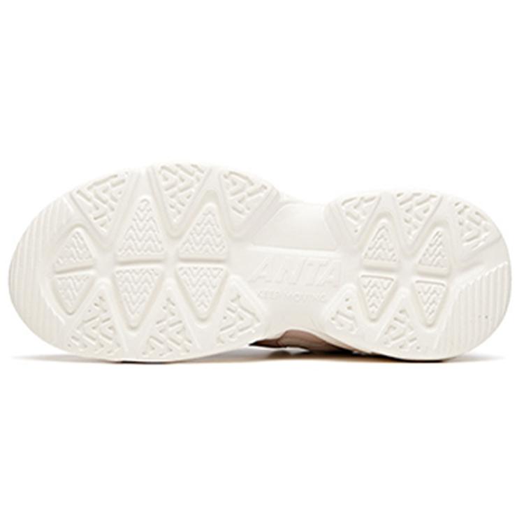 New Anta Life Collection Cushioning Anti-Slip And Wear-Resistant Low-Top Chunky Sneakers Women's White Black Pink 92938862-9