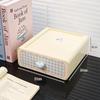 Kawaii Cream Stationery Storage Box Organizer Large Capacity Student Dormitory Sundries Cosmetic Drawer-style Storage Rack Stack