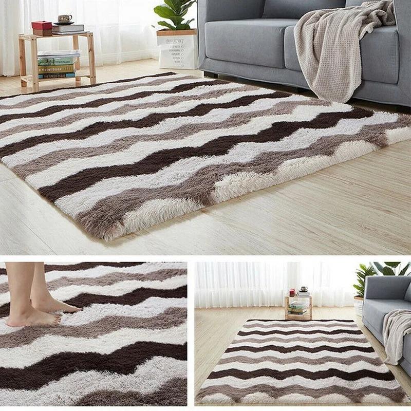 Rainbow Colorful Carpet Fluffy Rugs Tie Dyeing Soft Plush Shag Area Rug Anti-Slip Carpets For Living Room Bedroom Floor Mats