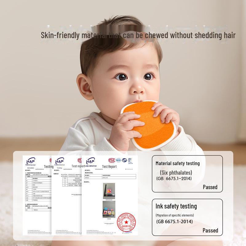Tear-Resistant Baby Cloth Book: Chewable & Durable for Infants 0-3 Years, Early Learning Quiet Book.