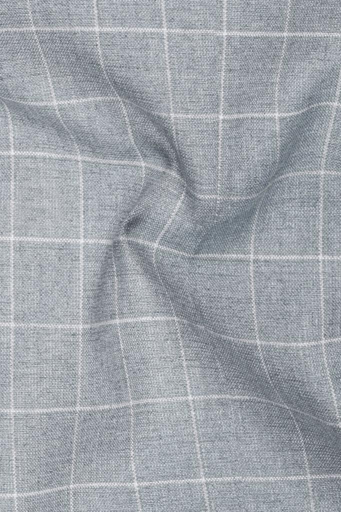 Hurricane Gray Windowpane Double Breasted Blazer