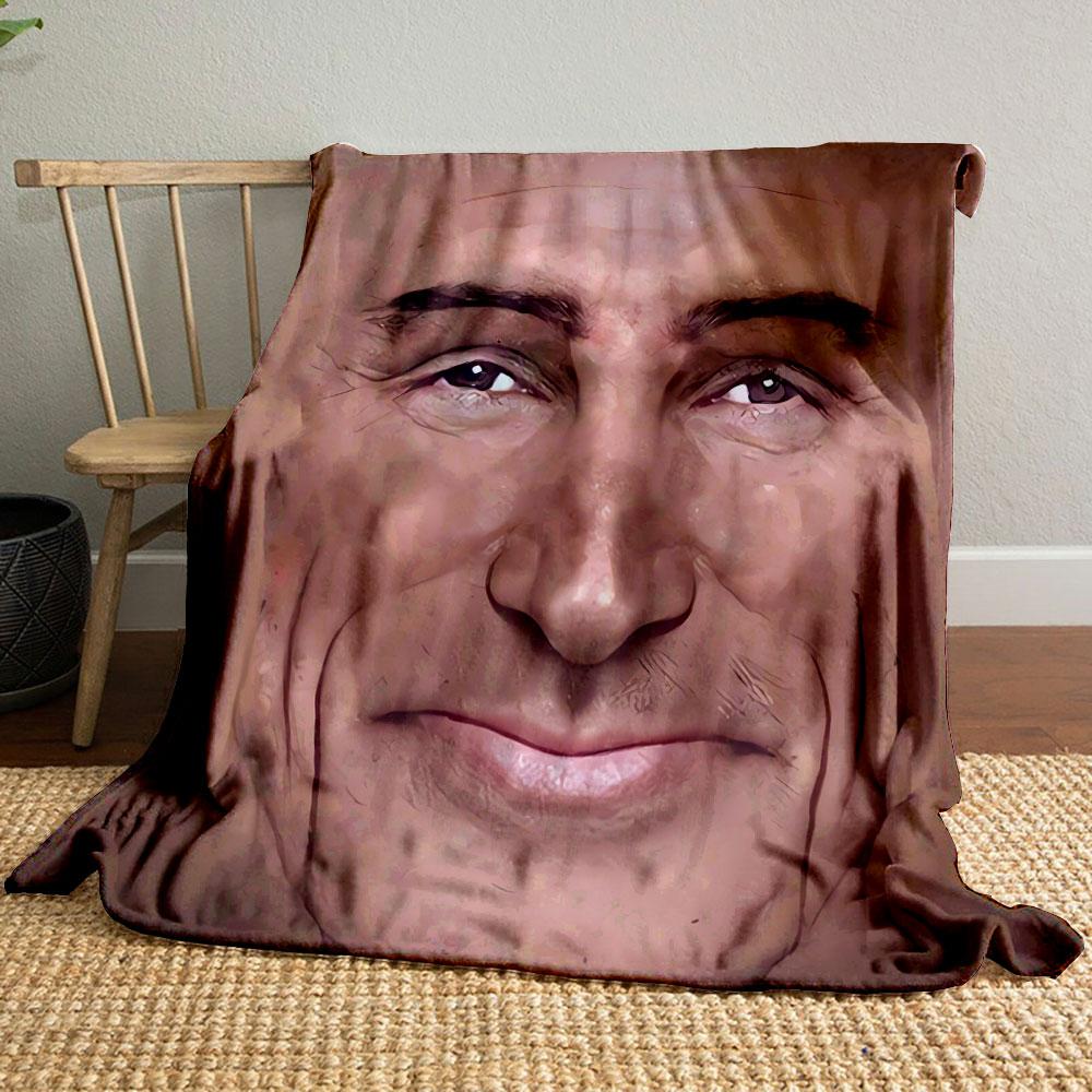 

Aged Man Portrait Print Blanket bedroom Blanket for Livingroom Couch lunch break Soft throw for Friend s festival Gift 80cm x 120cm