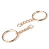 10pcs/Lot Iron Key Rings Keychain Key Chain Split Ring Metal Blank Gold Color Rhodium Keyrings DIY Jewelry Making Accessorie