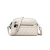Textured rhombus embroidery thread simple soft leather medium mother small square bag new fashionable versatile shoulder messenger bag