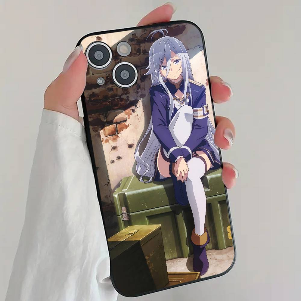 Pretty V-Vladilena Milize Anime 86 Eighty Six Phone Case Cool Black Silicone Soft For IPhone 16 15 14 13 12 11 X XR Plus Pro Max