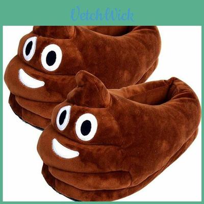 Super Soft Unisex Poop Emoji Plush Slippers For Home Indoor Comfort