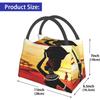 Portable Insulated Lunch Bag African Women Desert Painting Waterproof Tote Bento Bag for Office School Hiking Beach Picnic