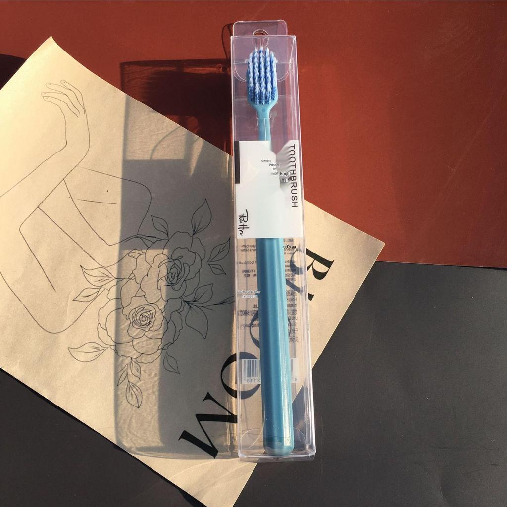 Black & White Soft Spiral Bristle Toothbrush with Wide Head - Single Pack