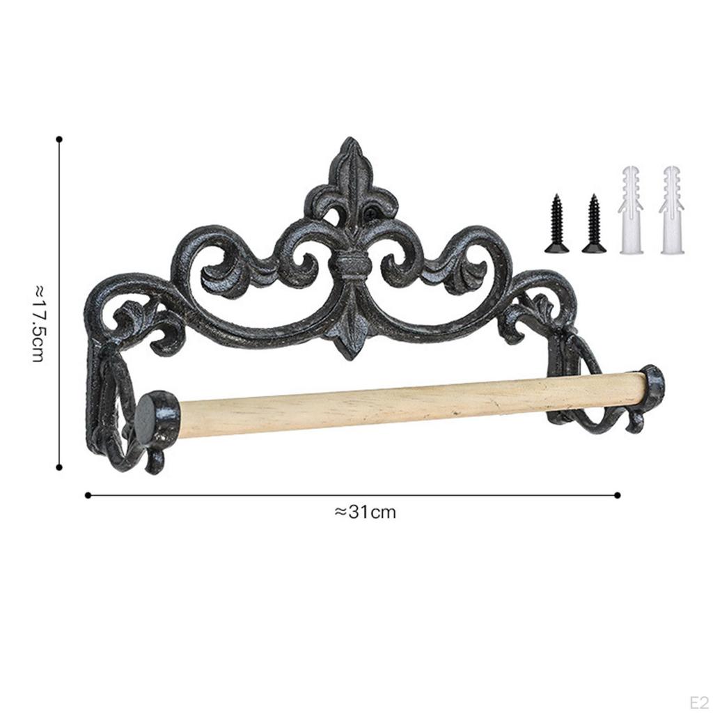 Large Paper Towel Roll Dispenser Napkin Holder, Minimalist for Kitchen 12.2inchx3.5x6.9inch Cast