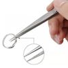 Precisions Jewelry Stainless Steel Tweezers for Gems High Precisions Tweezers Stainless Steel Bending Tip Needle Tweezer