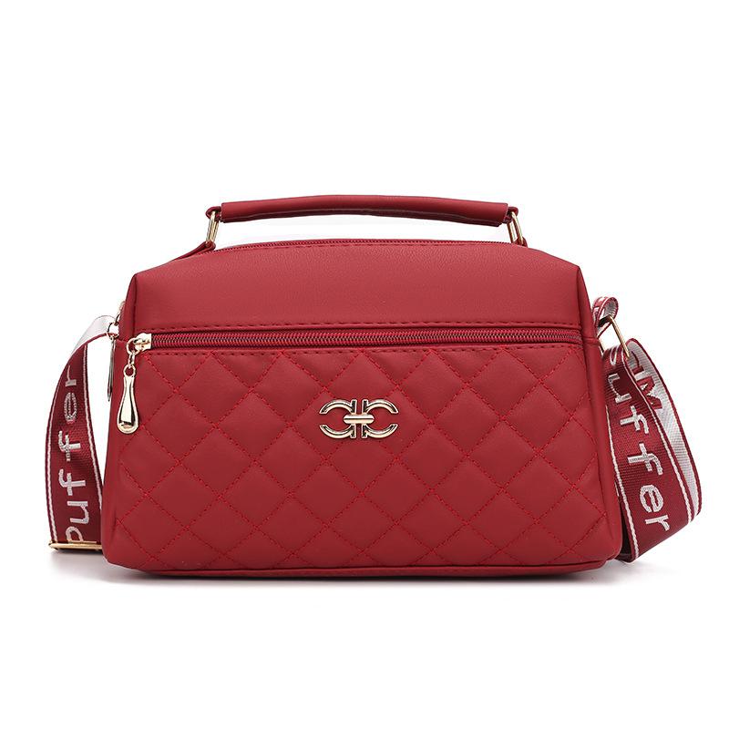 Bag Women's New Women's Portable Crossbody Bag Large Capacity Women's Bag One Shoulder Fashion Soft Leather Mobile Phone Change Bag