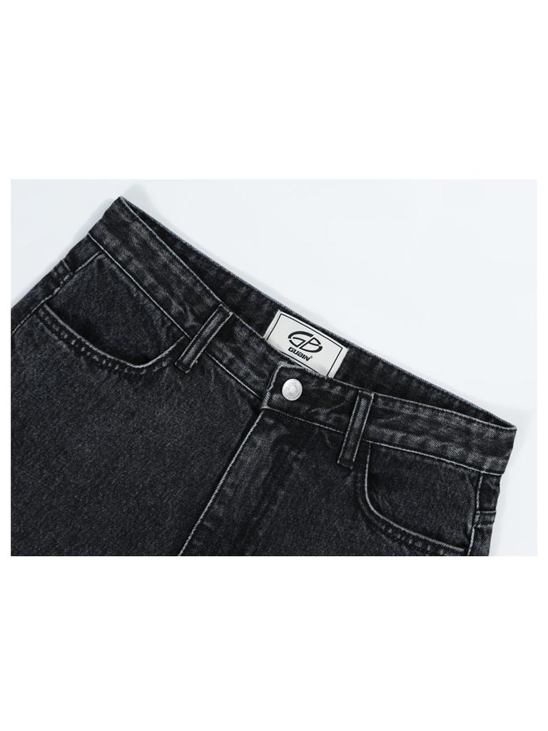 GUBIN [Season Off] (W) Pleated Line Skirt Denim Pants