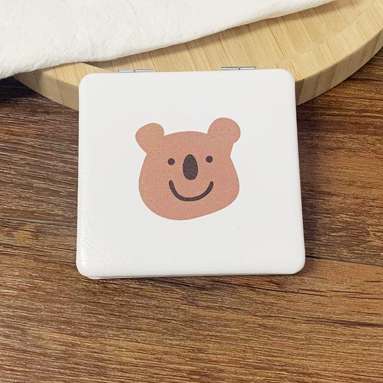 Glänzender Quicksand-Schminkspiegel, tragbarer Vergrößerungshandspiegel, quadratisch, Make-up, stehend, Schminktisch, faltbarer Taschenspiegel, süßer kompakter Mädchenspiegel