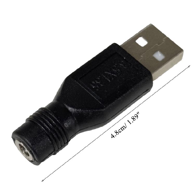 Kompakter USB-Stecker auf DC-Buchse Adapter 4,8 cm Ladekonverter Zubehör