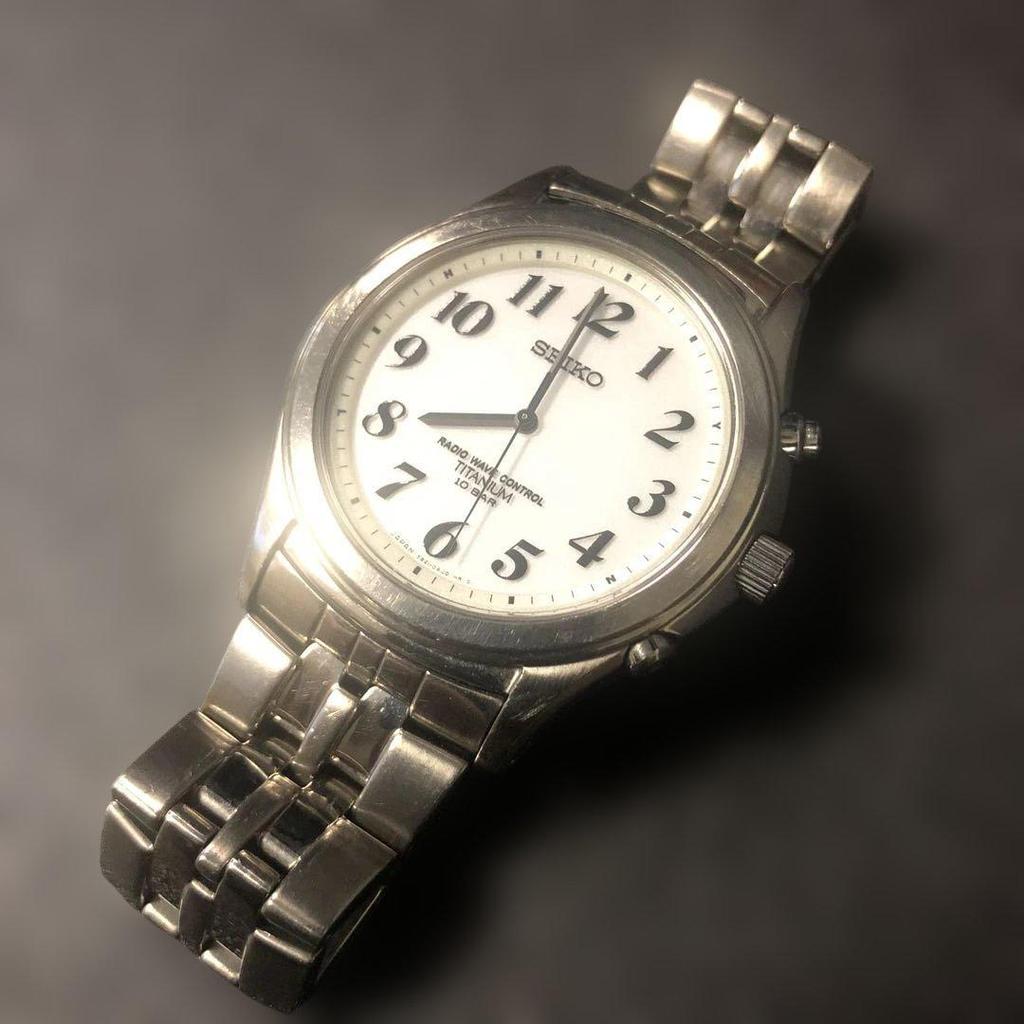 [USED] Today's Sale: SEIKO Titanium Radio Controlled Wristwatch 5B21-0AD0