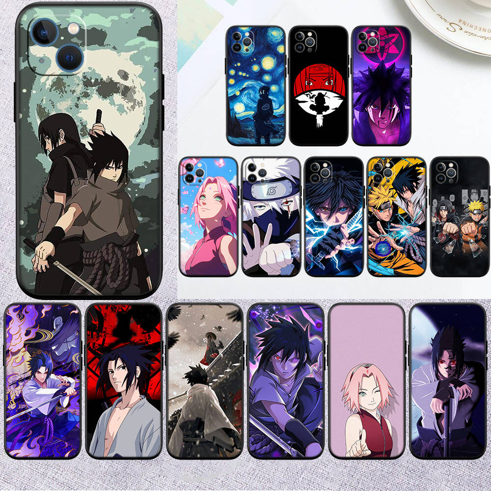 MH105 Naruto Uchiha Sasuke Phone Shell Case for iPhone 7 8 11 12 13 14 15 16 17 16E XS Pro Max XR X SE Air
