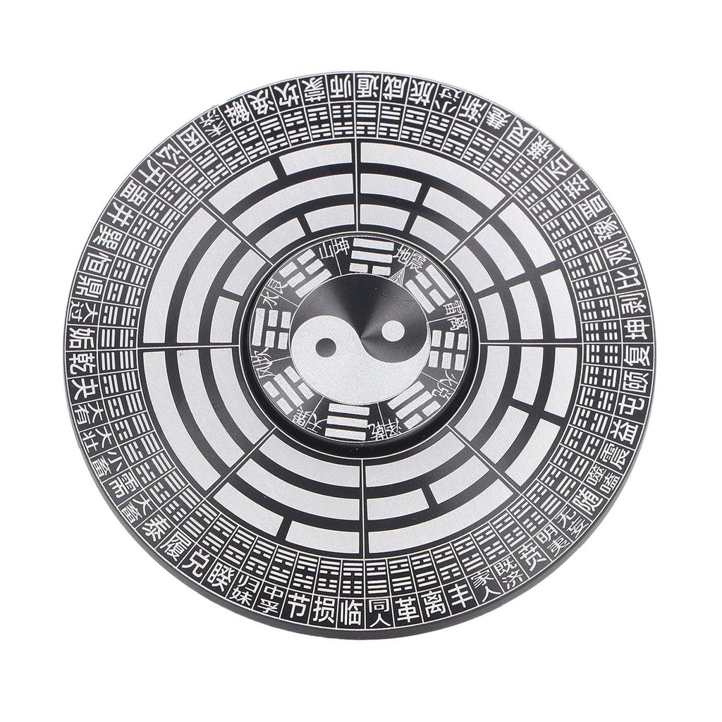 Jucărie Rotativă de Vârf de Deget Diametru 8cm Stil Chinezesc Design Tai Chi Aliaj Reducere Stres Rotație Manuală