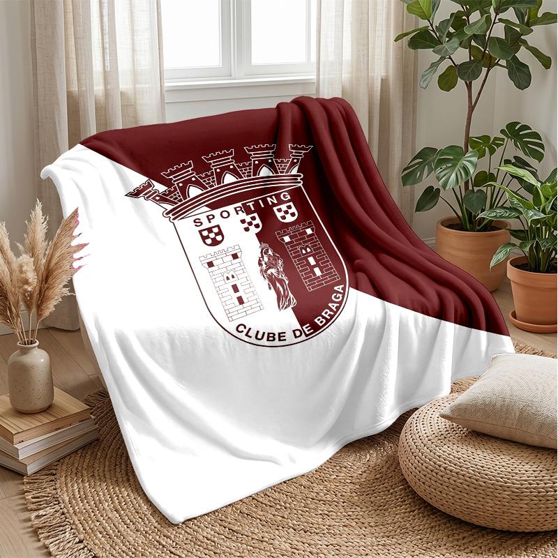 Braga FC Soft Flannel Fleece Blanket Lightweight Cozy Warm Throw Blanket For Sofa Bed Home Decor